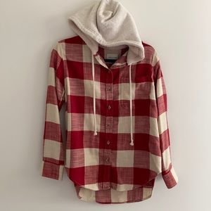American eagle Sherpa hooded flannel